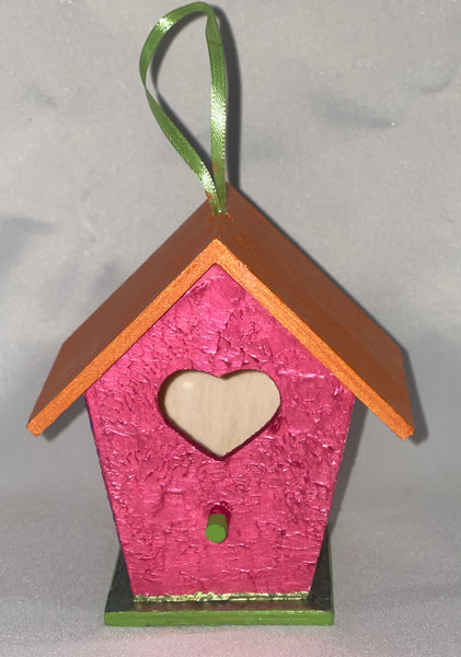 Hand Painted Handcrafted Bird Mini Houses Home Patio Decor