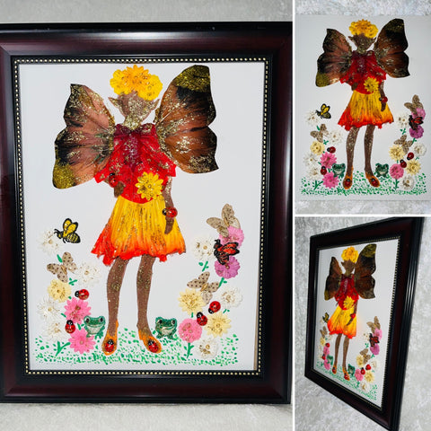 Handcrafted Paper Art Brown Fairy