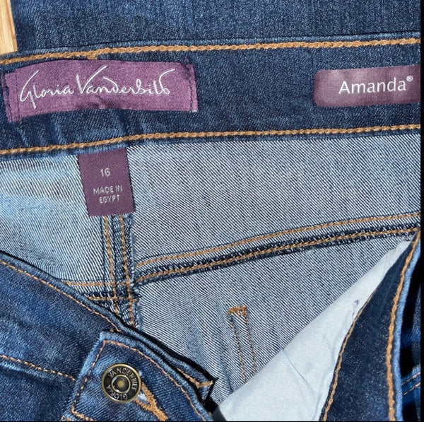 High Rise Jeans GLORIA VANDERBILT Size 16