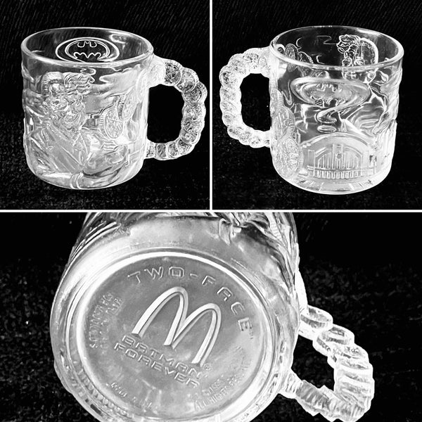 Vintage 1995 Set of 6 Mugs Glass