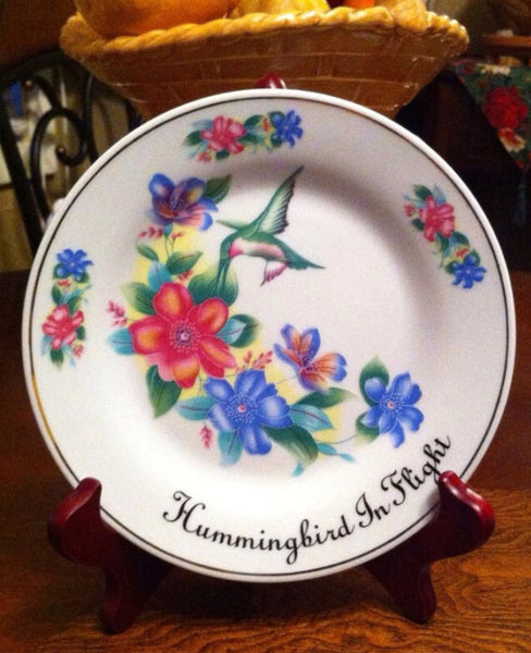 Vintage Collectible Plate "Hamming Bird In Flight" Exclusively by Ashton Hall