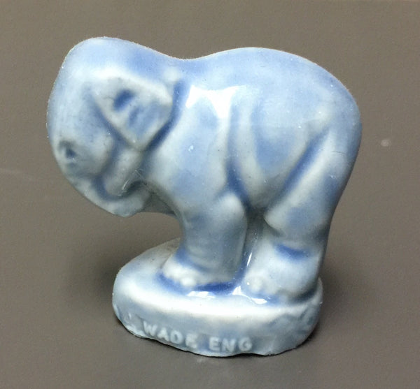 Vintage Collectible Miniature Blue Elephant Ceramic