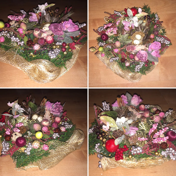 Decorated Christmas Floral Arrangement