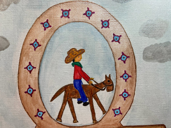 Original Watercolor Painting on Paper Artwork "Caballo ~ Vaquero" or “Horse ~ Cowboy”