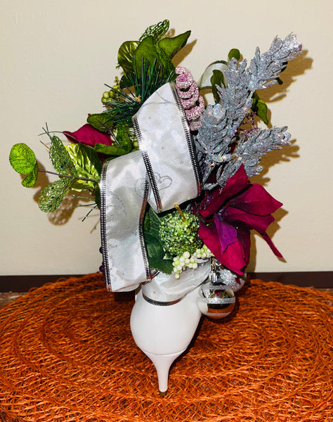 Shoe Bouquet Centerpiece Floral Arrangement Party Home Office Decor