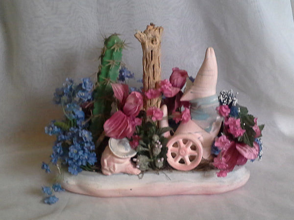 Vintage Handmade Pottery Decorative Floral